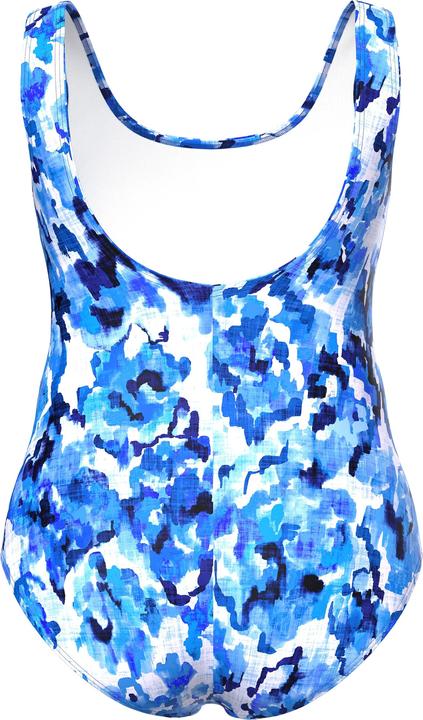 Image du produit Ulla Popken Maillot de bain sans bonnets souples, motif et décolleté rond (50, 52)