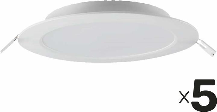 V-TAC LED-Einbauleuchte VT-61012, EEK: F, 12 W, 1200 lm, 3000 K, 170,8 mm, 5 Stück (1200 lm)