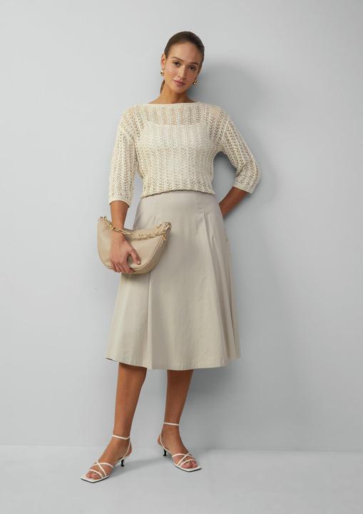 Produktbild s.Oliver Strickpullover Semitransparenter Pullover aus Ajourstrick mit Pailletten (L)