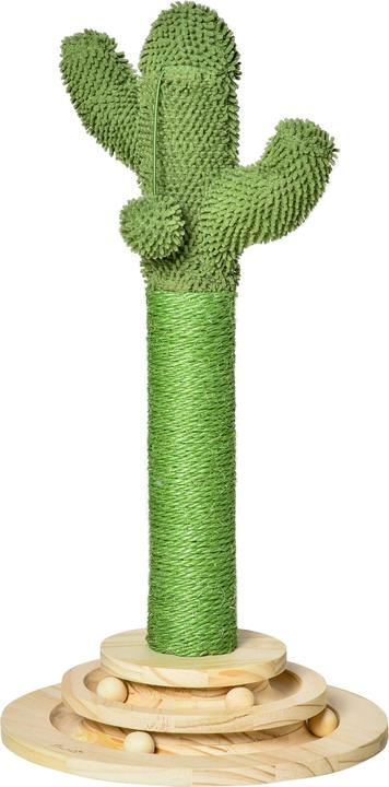 PawHut Kratzbaum (60 cm, Grün+Natur)