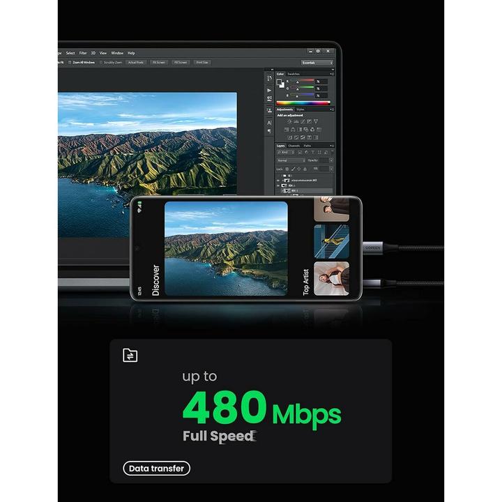 Actual product image Ugreen USB Typ A – USB C (1 m, 15 W)