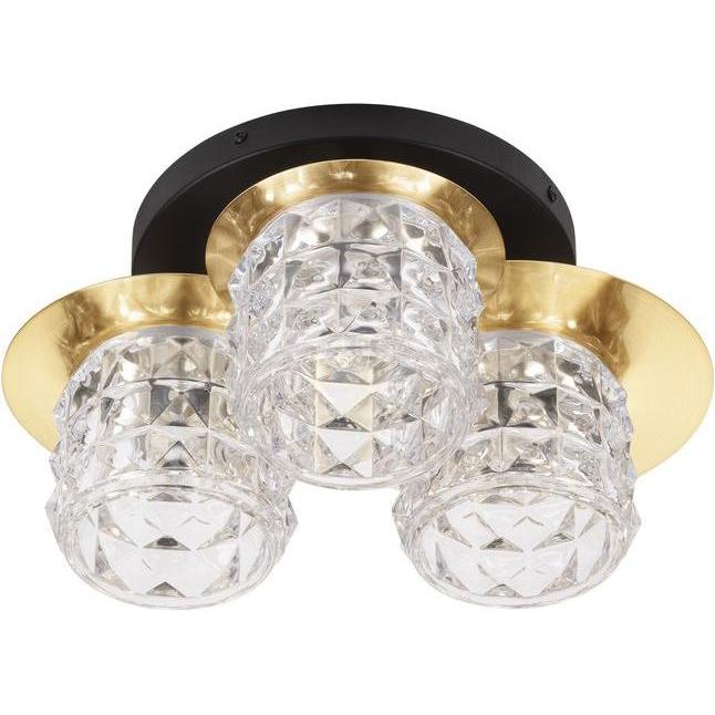 Nova Luce, Wandleuchte + Deckenleuchte, LAWAN Deckenleuchte G9 3-fach Gold 20x36cm dimmbar 9009293
