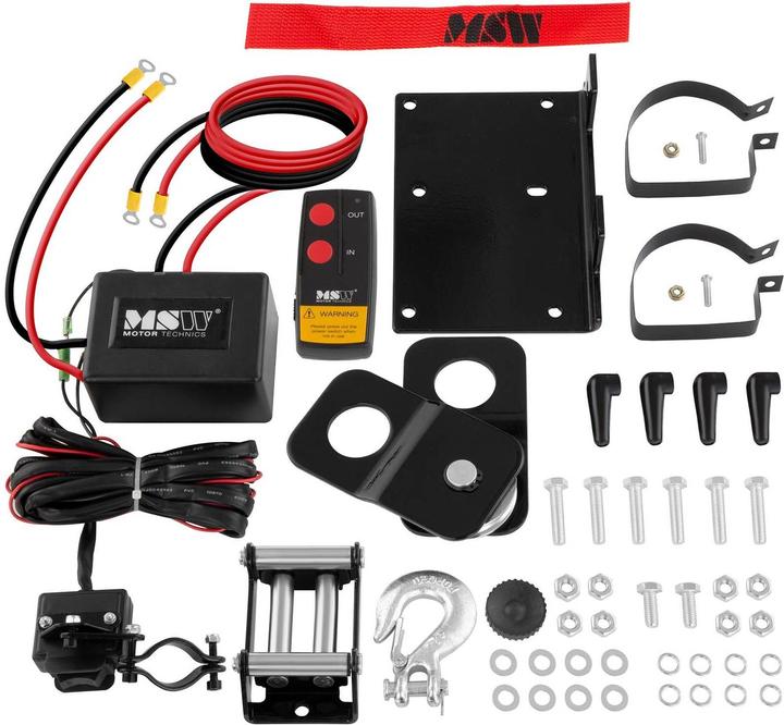 Produktbild MSW Seilwinde Elektrische 12 V Motorwinde Seilhebezug Seilzug 1590 Kg