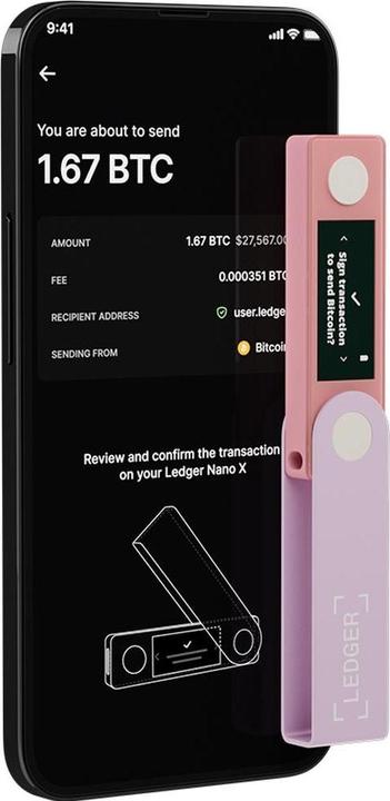 Actual product image Ledger Nano X - Pastel Pink (Bitcoin, Others, Ethereum Classic)
