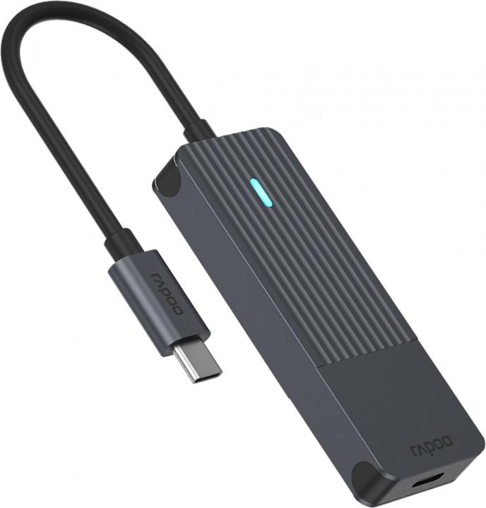 Productafbeelding Rapoo USB-C hub, USB-C naar USB-A en USB-C, grijs (USB-C, 4 ports)