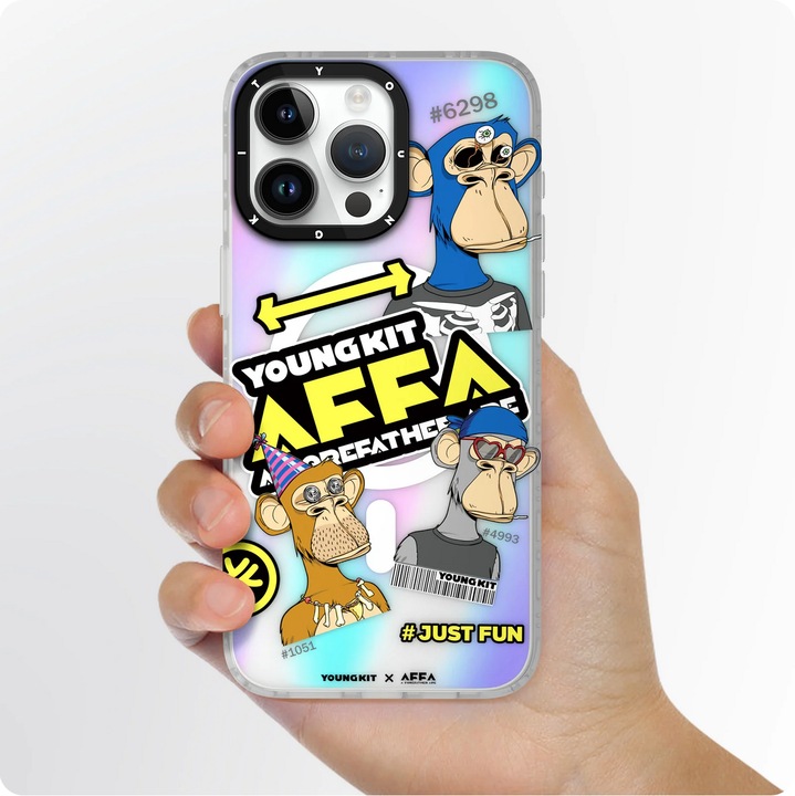 Actual product image Youngkit Coque Funny BoredApe (@BAYC) avec Magsafe (Apple iPhone 15 Pro)