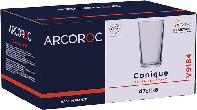 Produktbild Arcoroc Wasserglas Conique Glas 470 ml (6 Stück) (0.47 l, 6 x)