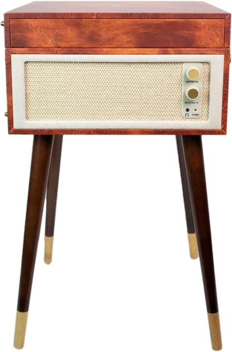 Produktbild Halterrego Platine vinyle COTTAGE bluetooth out 4 pieds amovibles motif cuir vintage (Manuell)