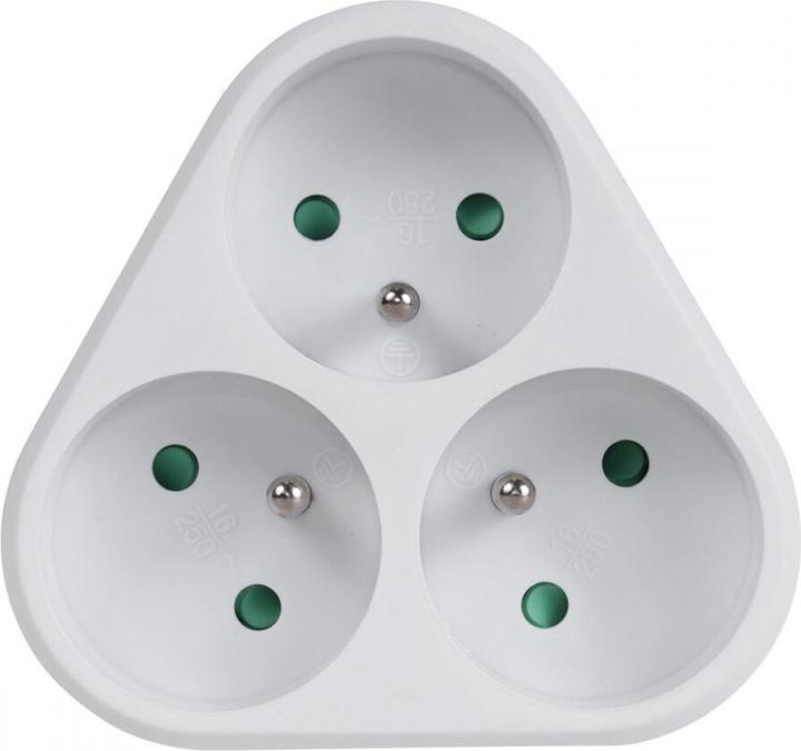 Maclean MCE214 - Energy Triple current outlet with grounding 16A (3x)