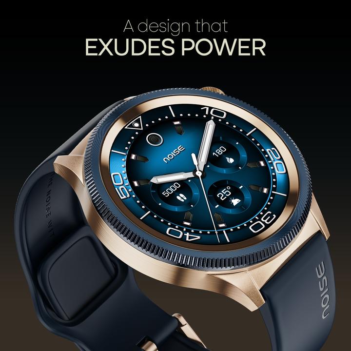 Actual product image Noise NoiseFit Halo 2 Smartwatch Gold Blue (42 mm)