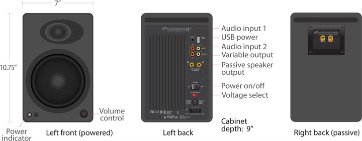 Produktbild Audioengine A5+ Wireless (1 Stk., 50 W)