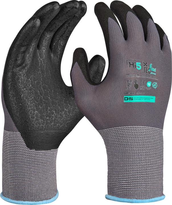 Actual product image Hi5 15G nylon/spandex glove with nitrile microfoam-coated palm (11)