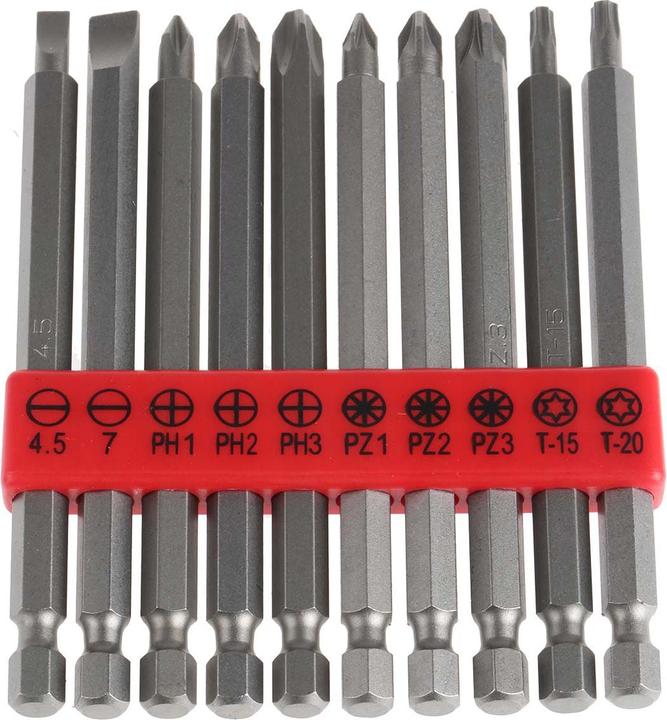 Immagine prodotto RS PRO Power Tools Bit Kit (Esagono cavo TX M15, Presa esagonale TX M20, Croce Phillips PH M1, Croce Phillips PH M2, Croce Pozidriv PZ M1, Croce Pozidriv PZ M2, Croce Phillips PH M3, Croce Pozidriv PZ M3)