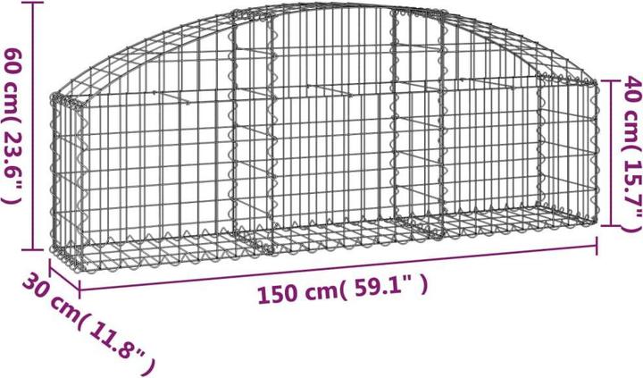 Produktbild vidaXL Gabionenkorb