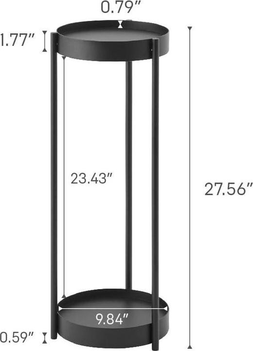 Actual product image Yamazaki 2-tier plant stand with castors TOWER