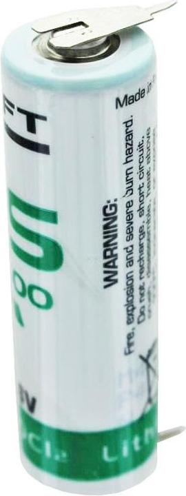 Saft Batterie LS14500CNA mit 2er Print Kontakten (1 Stk., AA, 2250 mAh)