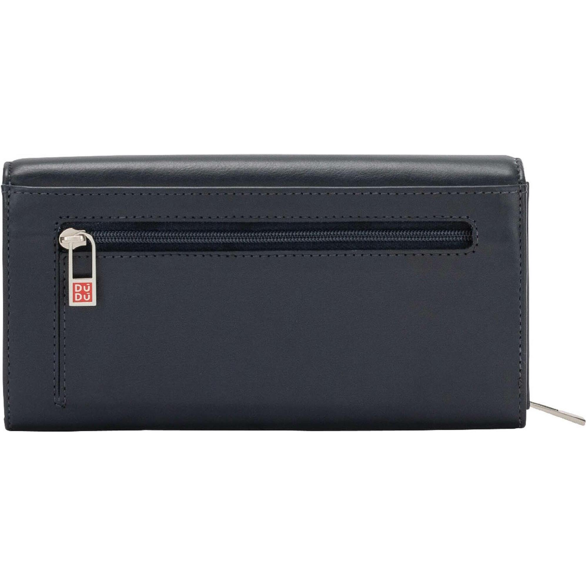 Thumbnail - Dudu, Damen, Portemonnaie, Geldbörse Leder 19 cm, Blau