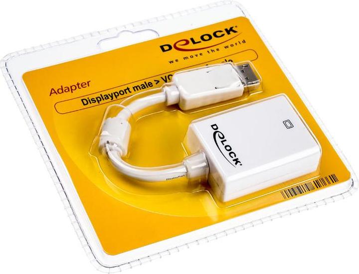 Actual product image Delock Monitor adapter DP to VGA-Bu white (VGA, 16 cm)