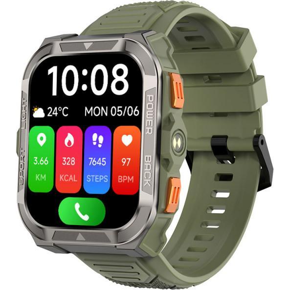 Blackview W80 Pro (Montre connectée - 1.91" - Position GPS précise) Vert, Smartwatch