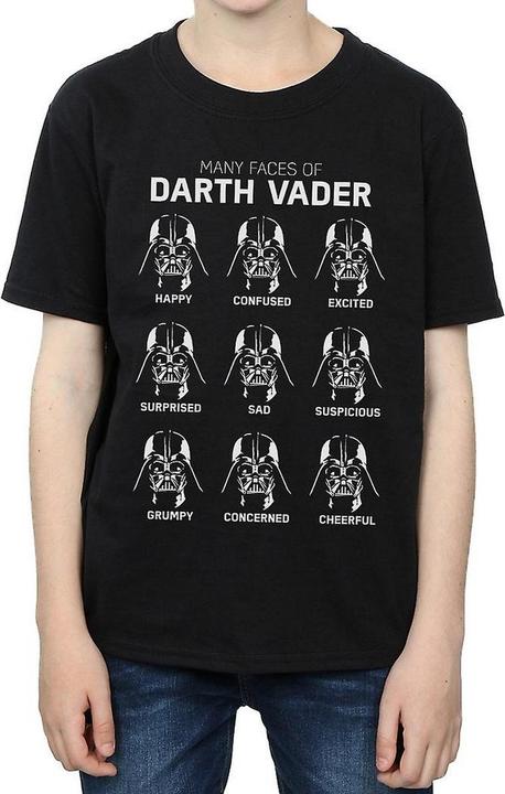 Actual product image Star Wars Boys Many Faces Of Darth Vader Cotton T-Shirt (140, 146)