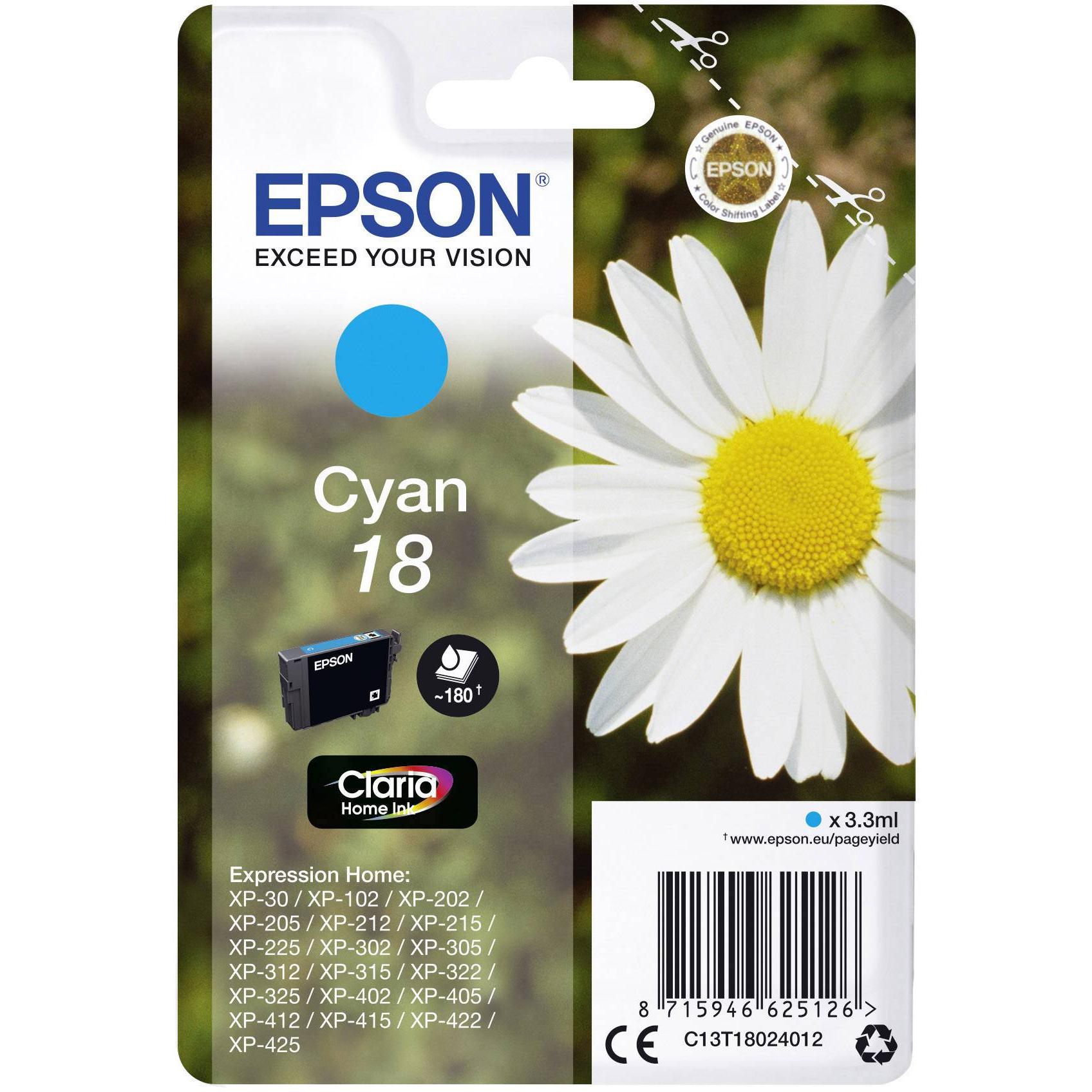Epson, Druckerpatrone, 18 Claria Home (C)