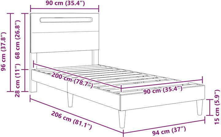 Image du produit vidaXL Betten (90 x 200 cm)