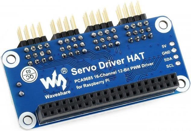 Actual product image WaveShare Servo driver HAT (B) for Raspberry Pi 16-channel with I2C