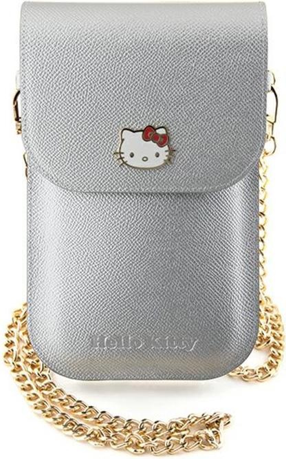 Produktbild Hello Kitty Torebka HKOWBPGHDLMS srebrny/silver Leather Metal Logo Chain (Apple iPhone 16)