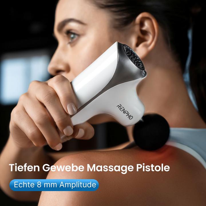 Actual product image Renpho MINI Massage Gun- White (4 Steps, 240 min)