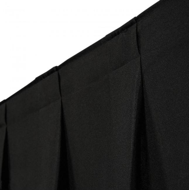 Produktbild Wentex P and D Curtain Molton 300 g/m² Black - 400 x 250 cm (W x H) - pleated (400 cm, 250 cm)