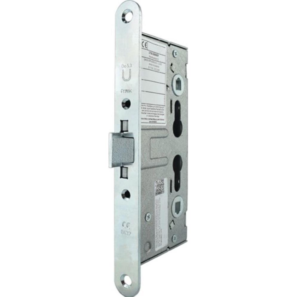 Bever, Türschloss + Schliesszylinder, Panik-Einsteckschloss 1009PPG Panik-Funktion D abgerundet 24/65/72/9 mm DIN links/...
