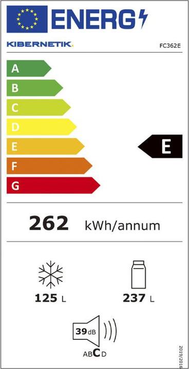Energy Label Kibernetik FSP Food Centre (362 l)