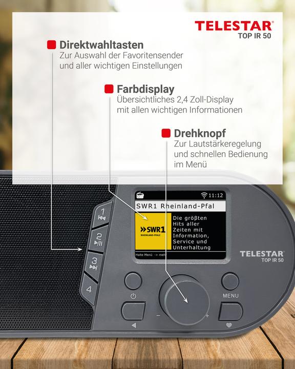 Immagine prodotto Telestar TOP IR 50 (Web radio, Bluetooth, WiFi)