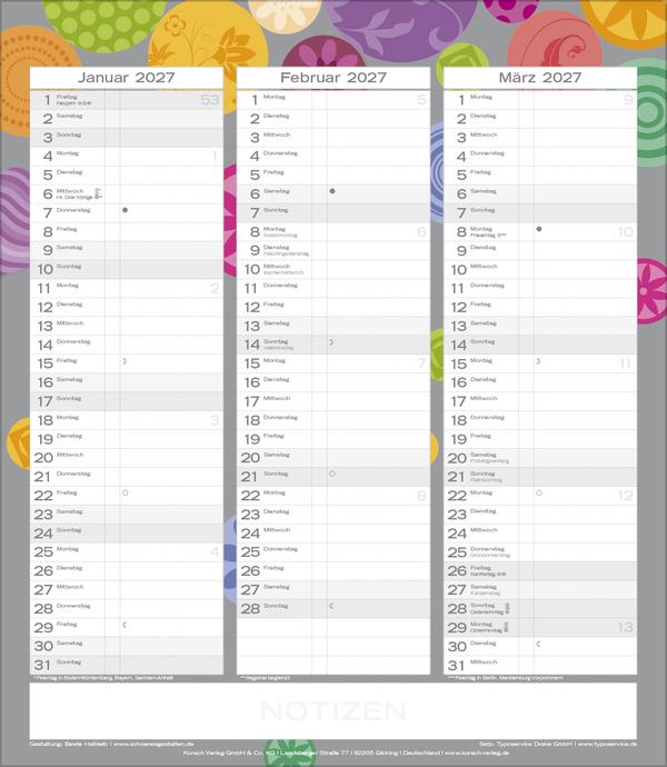 Produktbild Familienplaner Multiplaner Colour your time 40x47cm