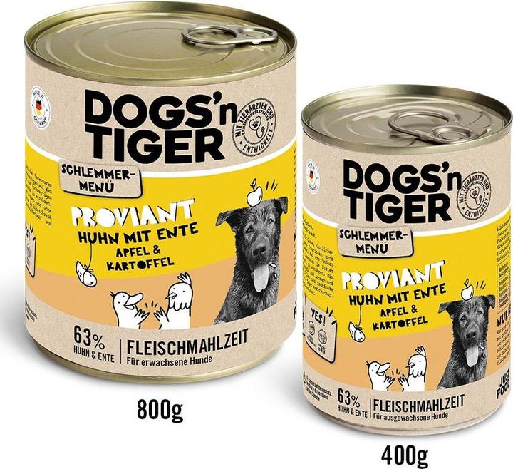 Produktbild Dogs'n Tiger Schlemmermenü Proviant 400g (Adult, 1 Stk., 400 g)