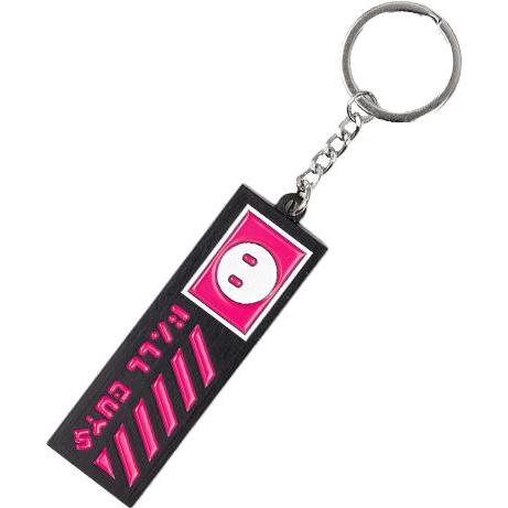 Itemlab, Schlüsselanhänger, Fall Guys Keychain Logo to Go, Schwarz, Pink, Weiss