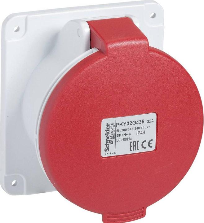 Produktbild Schneider Electric SE PKY16G435 CEE-Anbausteckdose IP44 16A 400V 3p+N