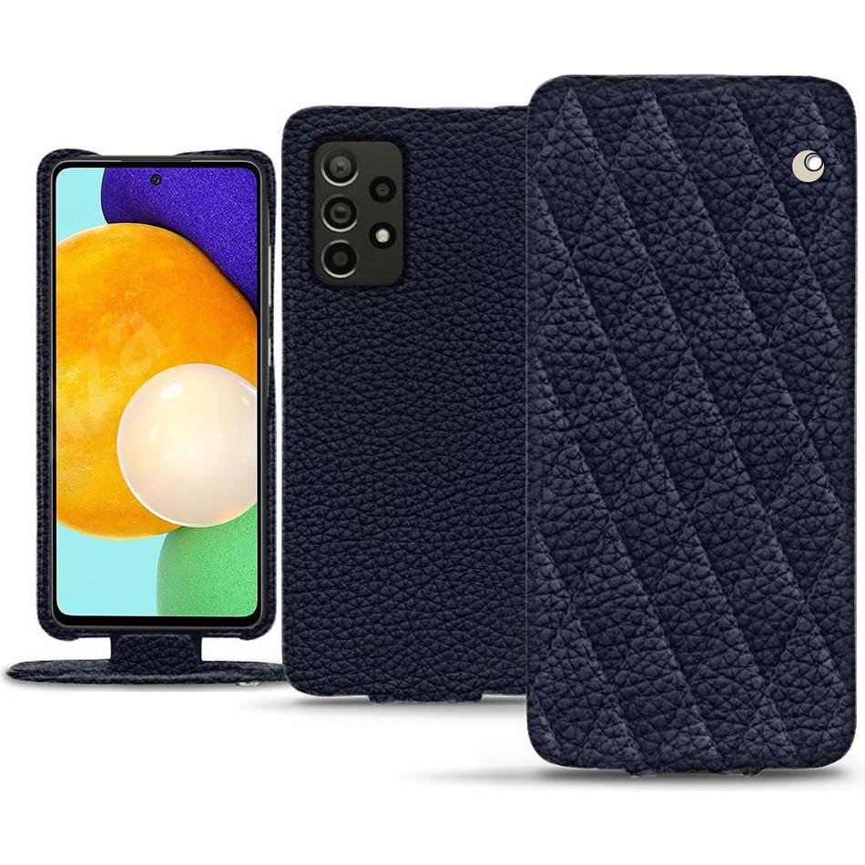 Noreve Lederschutzhülle vertikal (Samsung Galaxy A52), Smartphone Hülle, Violett