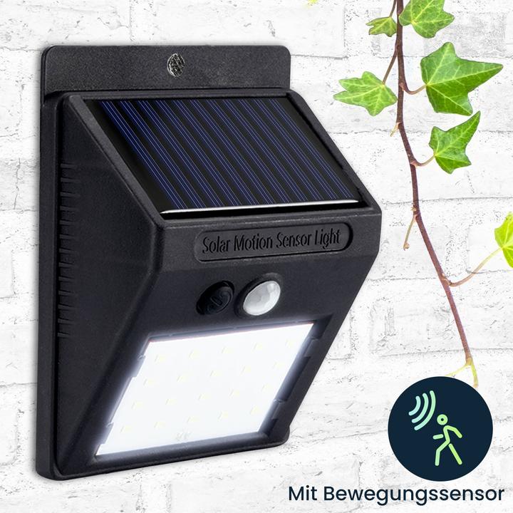 Immagine prodotto Casativo 2er-Set Solar-LED-Wandleuchte mit Bewegungsmelder, 20 SMD LEDs (480 lm, IP44)