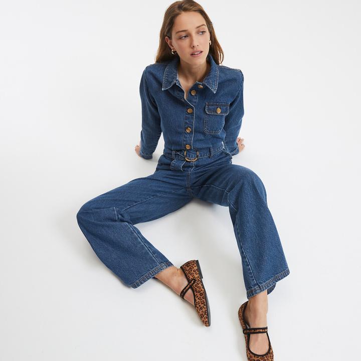 Actual product image La Redoute Collections Signature CORALIE denim jumpsuit (44)