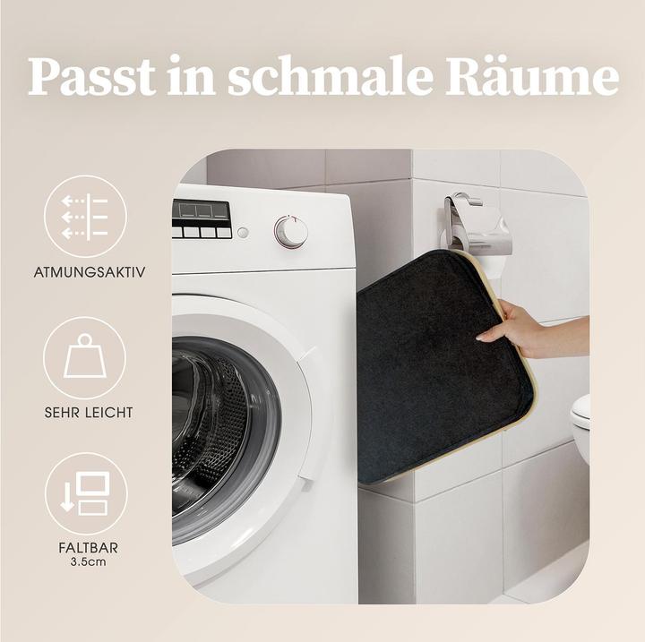 Immagine prodotto Hennez Wäschekorb Adrian 60 l, Nature/Schwarz (60 l)