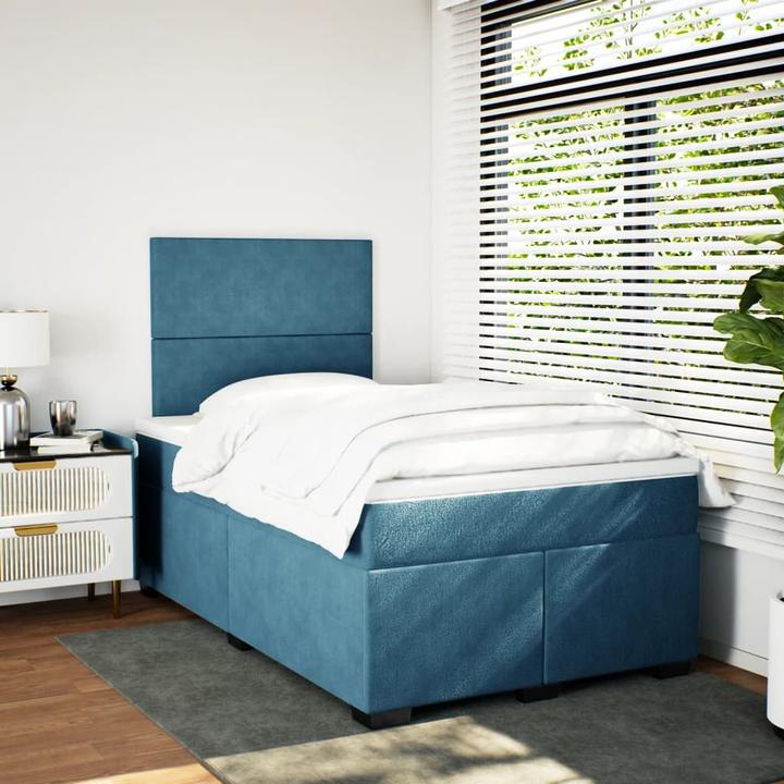 Actual product image vidaXL Bo x spring bed with mattress 120 x 190 cm velvet (120 x 190 cm)