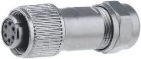 Actual product image RS PRO Circular plug connector socket 6-pin / 5A cable mounting, solder connection IP 67