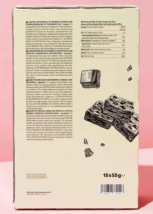 Immagine prodotto KoRo Veganer Proteinriegel (Brownie, 15 pz., 825 g)