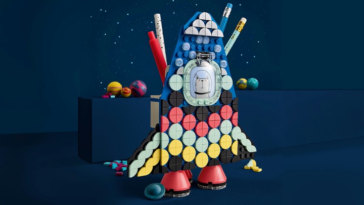 Produktbild LEGO Raketen Stiftehalter (41936, LEGO Dots)