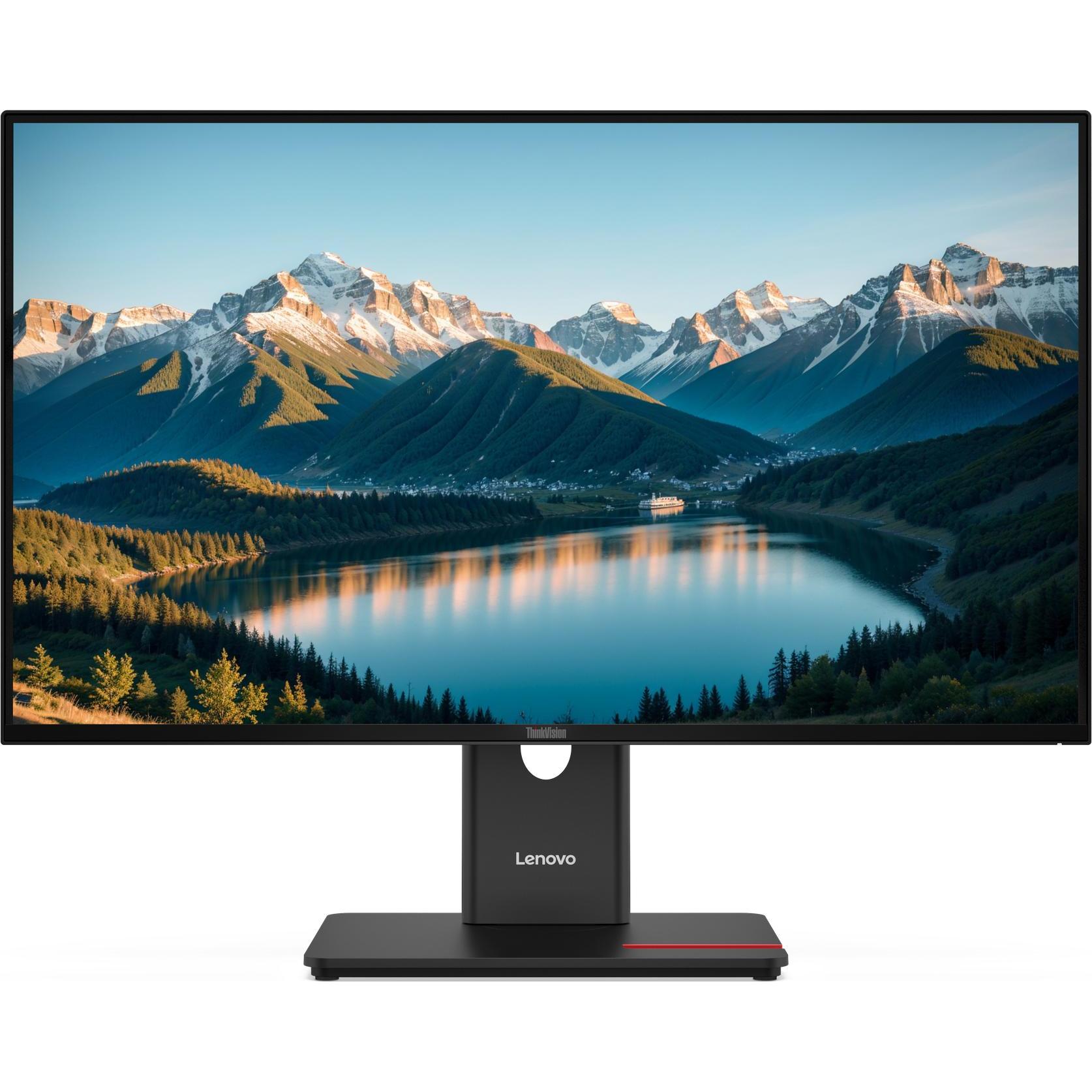 Lenovo ThinkVision T27Q-40 (2560 x 1440 Pixel, 27"), Monitor, Schwarz