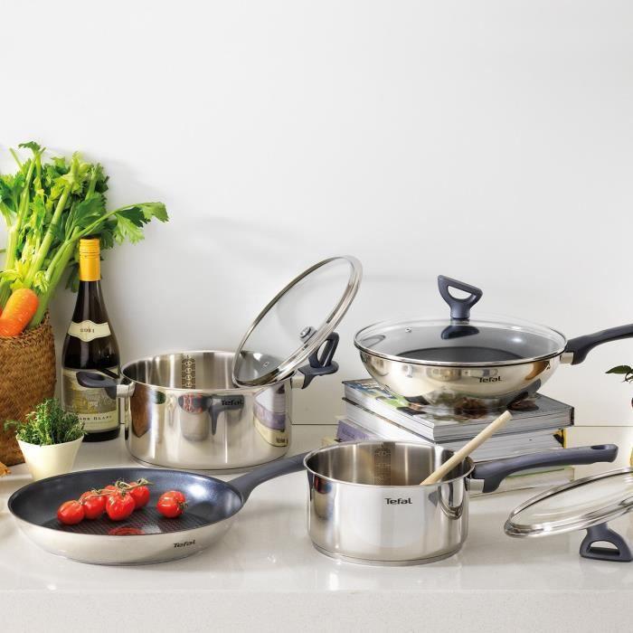 Actual product image Tefal Daily Cook pan and pot set 11 pieces (Pot, Stainless steel)