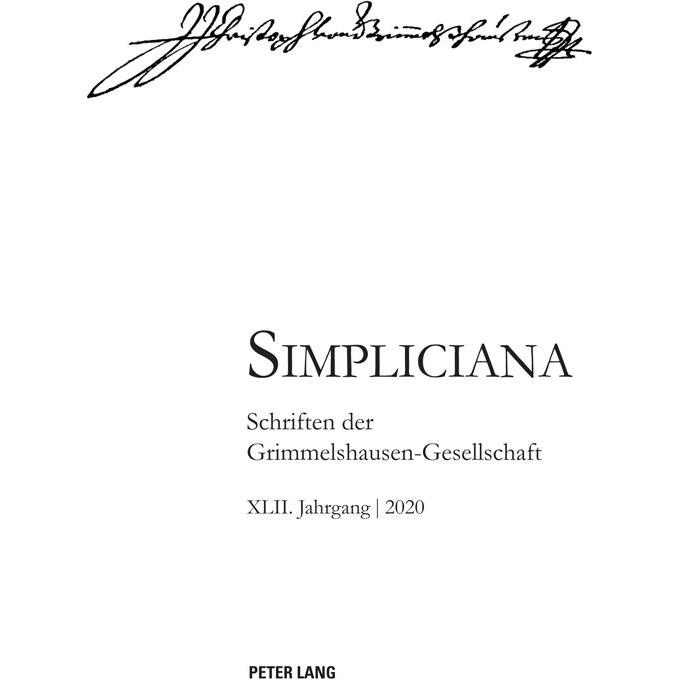Simpliciana XLII (2020), Fachbücher von Peter Hesselmann