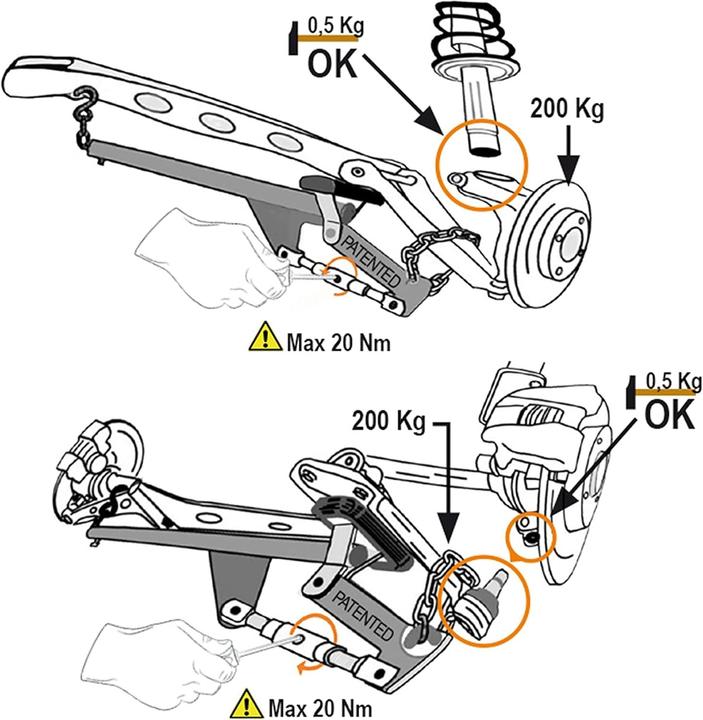 Actual product image BETA Lever for removing wishbones and shock absorbers