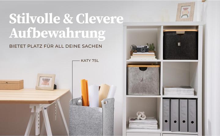 Immagine prodotto Hennez Wäschekorb Adrian 60 l, Nature/Schwarz (60 l)